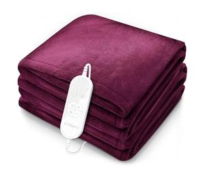 sinnlein® Sottocoperta Elettrica 180x130cm | Scaldaletto Elettrico con Spegnimento Automatico | Coprimaterasso Termico | Timer | 9 Livelli di Temperatura