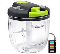 Sinnsally Taglia cipolla manuale, 900 ml, taglia cipolla grande, con cavo a corda, tagliaverdure manuale, Vegetable Onion Chopper, tritatutto multiuso, tritatutto universale