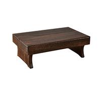 SINOBEST Sgabello in legno, portatile, rettangolare, piccola scaletta per cucina e bagno, poggiapiedi sotto la scrivania, ampia superficie, forte e durevole, per bambini, adulti e anziani