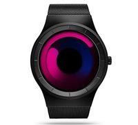 SINOBI - Orologi da polso da uomo, professionale, alla moda, design creativo e originale, in acciaio, S9807g-nero/rosso.