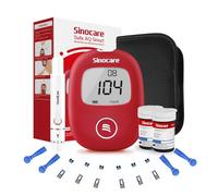Sinocare AQ Smart Glucometro Misuratore Glicemia, Kit per il Test del Diabete con 50 Strisce e Lancettes. Test Precisione della Glicemia, Risultati Rapidi, Nessuna Codifica, Facile da Usare, mg/dL