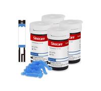 Sinocare Safe AQ Air Monitor Bluetooth per Glicemia | Nessun Meter+solo 100 pezzi×(strisce+lancette) | mmol/L