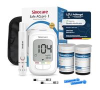 Sinocare Safe AQ Pro I Glucometro Misuratore Glicemia nel Sangue Diabete Test Kit con Strisce in Argento-Carbonio, Alta Precisione, Marcatori Prima/Dopo Pasto con 50 Strisce e Lancatte