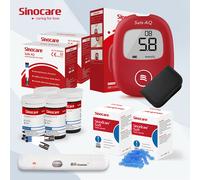 Sinocare Safe AQ smart Kit per il test della glicemia con 100 strisce in mg/dl