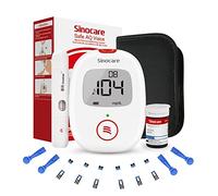 Sinocare Safe AQ Voice Glucometro Misuratore Glicemia nel Sangue Senza Codifica con Funzione Vocale, Diabete Test Kit di Test Rapido e Accurato, Incluse 25 Strisces/Lancettes-mg/dL