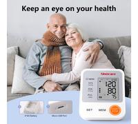 SINOCARE Sfigmomanometro digitale portatile automatico con bracciale da 22-42 cm