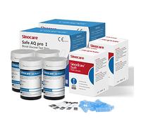 Sinocare Strisce per Glicemia con 100 Strisce e 100 Lancette, Data di Scadenza Recente, Solo Applicabile Misuratore Glicemia AQ Pro I