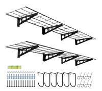 Sinoer 2 confezioni da 1 x 6 ft per garage con ganci, 12 pollici x 72 pollici, scaffalature per garage, per negozi, capannoni, garage