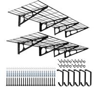 Sinoer 2 mensole da garage con ganci, 61 x 182,9 cm, in metallo, per 2x6FT-2Pack