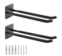 Sinoer Ganci da garage migliorati, organizzatore per capannoni, acciaio, 14 pollici, doppio gancio, attrezzi, pneumatici auto, attrezzi giardino, 2 pezzi