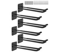 Sinoer Ganci da garage, supporto a muro, organizzatore per rimessa, ganci utilitari per il riordino di cortile, attrezzi, lunghezza 32 cm, carico: 80 kg per ogni gancio (confezione da 6)