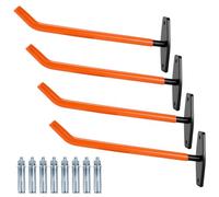 Sinoer Set di 4 supporti per pneumatici da 10 mm, montaggio a parete, 26 cm, tubo di espansione in metallo per organizzare garage, ruote pneumatici, scale e molto altro ancora