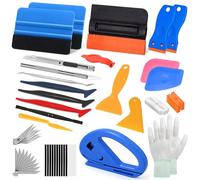 Sinofort 70 Pezzi Spatola per Pellicole Adesive, Kit Strumenti Pellicola Vetri Auto, Kit Wrapping Auto, con Spatola Wrapping e Taglierina per Carta, per Installazione Pellicole Auto Cellulare DIY