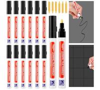 Sinofort Penna per Fughe Piastrelle,12 Pezzi Nero Pennarello per Fughe Piastrelle per Ripristinare Pavimenti