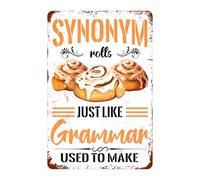 Sinonimo Rolls Proprio come la grammatica usata per realizzare insegne in metallo con citazioni divertenti per casa, ufficio, cucina, accessori, garage, bar, pub, caffetteria, negozio, balcone, inaug