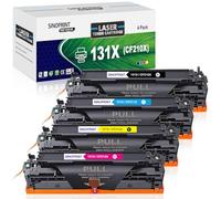 SINOPRINT 131X CF210X Cartuccia Toner Compatibile per HP 131X 131A CF210X CF210A per HP LaserJet Pro 200 Color M251n M251nw M276nw,128A CF320A CM1415FNW CP1525N,125A CB540A CP1515n CP1215, 4-Pack