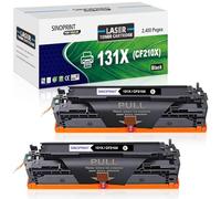 SINOPRINT 131X CF210X Cartuccia Toner Nero Compatibili per HP 131X CF210X 131A CF210A per HP LaserJet Pro 200 Color M251n M251nw M276nw,128A CF320A CM1415FNW CP1525N, CB540A CP1515n CP1215, 2 Nero