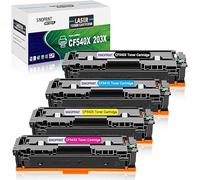 SINOPRINT 203X Compatibile con HP 203X CF540X 203A CF540A per HP M281fdw Toner per HP Color Laserjet Pro MFP M281fdw M254dw M254nw M281fdn M280nw M281cdw M254dn (nero, ciano, giallo magenta, 4dn )