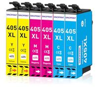 SINOPRINT 405XL Cartucce d'inchiostro Compatibili per Epson Workforce Pro WF-7830 WF-7840 WF-3820 WF-4830 WF7830 WF7840 WF-3825 WF-4820 WF-4825 WF-7835 WF3820 WF4830 WF4820(2 Ciano 2 Magenta 2 Giallo)