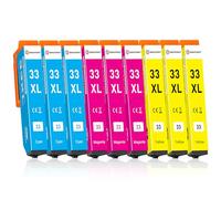 SINOPRINT Cartucce toner a colori 33XL compatibili con Epson 33XL 33 XL per Expression Premium XP-7100 XP-540 XP-530 XP-640 XP-830 XP-900 XP-630 XP-635 XP-645 (3 giallo, 3 ciano, 3 magenta)