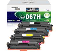 SINOPRINT Toner con chip compatibile per Canon 067H 067 per Canon i-SENSYS MF657Cdw MF655Cdw MF651Cw LBP631Cw LBP633Cdw LBP632Cdw MF653Cdw MF654Cdw MF656Cdw MF656Cdw (nero ciano Giallo Magenta)