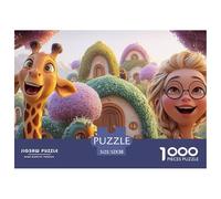 Sinoshow_24085_3d_cartoon_characters_a_giraffe_and_a_parrot_wea_4218d30a-ee79-48fd-8a55-6ca781d3c3ba_1 1000 Pezzi Puzzle Difficile, Impegnativo, Quasi Impossibile Puzzle, Juego Familiar Anti-Estrés,