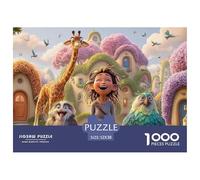 Sinoshow_24085_3d_cartoon_characters_a_giraffe_and_a_parrot_wea_4218d30a-ee79-48fd-8a55-6ca781d3c3ba_4 1000 Pezzi Puzzle Stimolante Ed Educativo Puzzle, Imágenes Vibrantes, Rega