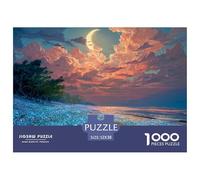 Sinoshow_24085_a_beach_covered_with_blue_glowing_diamonds_the_w_74026c83-ab50-4e43-ad8a-fd208d1b9d15_4 1000 Pezzi Puzzle Difficile, Impegnativo, Quasi Impossibile Puzzle, Imágen