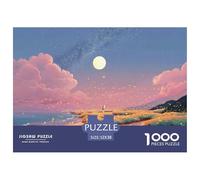 Sinoshow_24085_a_beach_under_the_moonlight_glowing_yellow_firef_1e15229b-93ba-46cb-b3a5-946465fbe8ae_2 1000 Pezzi Puzzle Difficile, Impegnativo, Quasi Impossibile Puzzle, Imágen