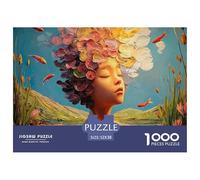 Sinoshow_24085_a_beautiful_girl_with_her_eyes_closed_is_sitting_4dbc5cfa-4051-43f2-8156-e468c822ee5d_2 1000 Pezzi Puzzle Divertente Ed Emozionante Puzzle, Juguetes Educativos Únicos Y Estimulantes, U