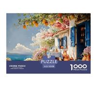 Sinoshow_24085_a_beautiful_greek_tavern_with_a_blue_and_white_c_79d5228b-3a44-481b-9264-87c1d0b45e29_3 1000 Pezzi Puzzle Difficile, Impegnativo, Quasi Impossibile Puzzle, Imágen