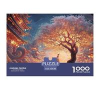 Sinoshow_24085_a_beautiful_tree_stands_in_the_foreground_under__4ff7a59a-18bb-43d1-b21f-1f7b97d80b37_2 1000 Pezzi Puzzle Stimolante Ed Educativo Puzzle, Juego Familiar Anti-Estrés, Regalo Di Natale P
