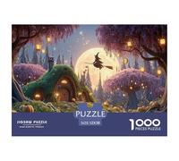 Sinoshow_24085_a_beautiful_witch_flying_on_her_broom_over_the_f_9d9f1a00-0343-4814-991f-c4008f268c46_3 1000 Pezzi Puzzle Divertente Ed Emozionante Gioco Del Puzzle, Juguetes Educativos Únicos Y Estim