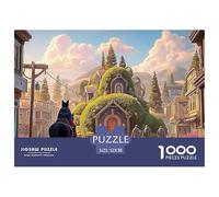 Sinoshow_24085_a_black_cat_dressed_in_red_and_blue_riding_on_th_cf93bb57-e02c-4499-8608-7b3328f8deab_1 1000 Pezzi Puzzle Stimolante Ed Educativo Gioco Del Puzzle, Juego Familiar Anti-Estrés, Regalo D