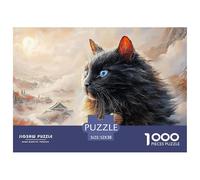 Sinoshow_24085_a_black_cat_with_blue_eyes_wearing_a_collar_and__6177bd44-ce04-45a9-b6af-cf5a17fd75e5_3 1000 Pezzi Puzzle Stimolante Ed Educativo Gioco Del Puzzle, Juguetes Educativos Únicos Y Estimul