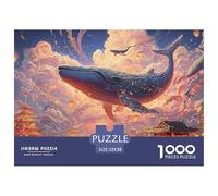 Sinoshow_24085_a_blue_whale_floating_over_the_city_with_other_w_37fa08b1-9732-4dff-bd19-0909f95e0f9e_1 1000 Pezzi Puzzle Stimolante Ed Educativo Puzzle, Imágenes Vibrantes, Rega