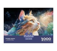 Sinoshow_24085_a_cat_with_long_hair_its_fur_painted_in_vibrant__1703ac3f-40ae-4296-a536-f61be2aae042_1 1000 Pezzi Puzzle Difficile, Impegnativo, Quasi Impossibile Gioco Del Puzzle, Juego Familiar Ant