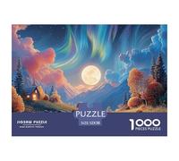 Sinoshow_24085_a_colorful_forest_with_a_river_a_full_moon_and_v_c0274d81-0631-4375-b1a3-7f48292d63e9_2 1000 Pezzi Puzzle Divertente Ed Emozionante Puzzle, Juego Familiar Anti-Estrés, Regalo Di Natale