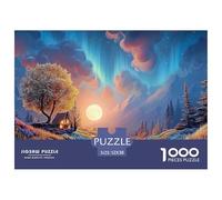 Sinoshow_24085_a_colorful_forest_with_a_river_a_full_moon_and_v_c0274d81-0631-4375-b1a3-7f48292d63e9_1 1000 Pezzi Jigsaw Puzzle Difficile, Impegnativo, Quasi Impossibile Gioco Del Puzzle, Regalo De N
