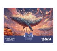 Sinoshow_24085_a_cute_blue_whale_flies_over_the_city_with_sever_9a8ba13e-4c72-4ad1-a291-c94ba3fd487f_2 1000 Pezzi Puzzle Difficile, Impegnativo, Quasi Impossibile Puzzle, Imágen