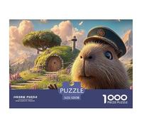 Sinoshow_24085_a_cute_capybara_with_fluffy_fur_wearing_an_asian_77f9d339-5761-4a43-9bcc-bd5a488dda41_3 1000 Pezzi Puzzle Stimolante Ed Educativo Gioco Del Puzzle, Juego Familiar Anti-Estrés, Un Gioco