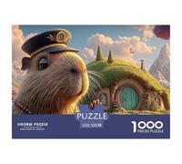 Sinoshow_24085_a_cute_capybara_with_fluffy_fur_wearing_an_asian_77f9d339-5761-4a43-9bcc-bd5a488dda41_4 1000 Pezzi Puzzle Difficile, Impegnativo, Quasi Impossibile Puzzle, Juego Familiar Anti-Estrés,