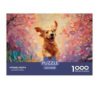 Sinoshow_24085_a_cute_happy_golden_retriever_puppy_running_wate_a9a8ce8a-6a2e-4037-9a5f-904840b12c29_3 1000 Pezzi Puzzle Divertente Ed Emozionante Puzzle, Imágenes Vibrantes, Re