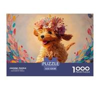 Sinoshow_24085_a_cute_happy_smiling_cockapoo_puppy_wearing_a_fl_b6b294e6-805a-444a-bb05-05f3a2a8b073_4 1000 Pezzi Puzzle Divertente Ed Emozionante Gioco Del Puzzle, Imágenes Vib
