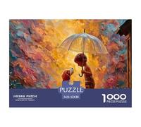Sinoshow_24085_a_cute_little_boy_in_the_rain_wearing_an_umbrell_5f8bf777-7471-4222-a595-bafa3e60cf13_4 1000 Pezzi Puzzle Divertente Ed Emozionante Puzzle, Juego Familiar Anti-Estrés, Un Gioco Che Uni