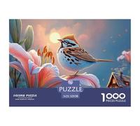 Sinoshow_24085_a_cute_little_lark_sparrow_bird_perched_on_the_e_8df85edf-e67f-4f6d-9305-131b3bf7de98_2 1000 Pezzi Jigsaw Puzzle Difficile, Impegnativo, Quasi Impossibile Puzzle, Juego Familiar Anti-E