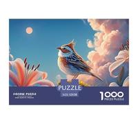 Sinoshow_24085_a_cute_little_lark_sparrow_bird_perched_on_the_e_8df85edf-e67f-4f6d-9305-131b3bf7de98_4 1000 Pezzi Puzzle Divertente Ed Emozionante Gioco Del Puzzle, Juego Familiar Anti-Estrés, Un Gio