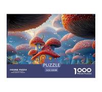 Sinoshow_24085_a_fantasy_forest_with_mushroom-shaped_houses_fan_21f7e2c6-79a0-4477-bf82-df895265d1e4_2 1000 Pezzi Jigsaw Puzzle Difficile, Impegnativo, Quasi Impossibile Puzzle