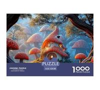Sinoshow_24085_a_fantasy_forest_with_mushroom-shaped_houses_fan_21f7e2c6-79a0-4477-bf82-df895265d1e4_1 1000 Pezzi Puzzle Divertente Ed Emozionante Puzzle, Imágenes Vibrantes, Re