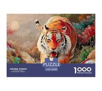 Sinoshow_24085_a_fierce_tiger_running_forward_with_its_mouth_op_a618724b-9491-4901-8ff4-7e2caa982f62_4 1000 Pezzi Puzzle Divertente Ed Emozionante Gioco Del Puzzle, Juguetes Educativos Únicos Y Estim
